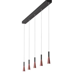 Lampadari Moderni-Perenz Illuminazione Lampadario per tavolo soggiorno oro rosa cone perenz led 3000k