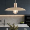 Lampadari Cucina-Selezionato da Mazzolaluce Lampadario piatto a sospensione 41 cm di metallo sabbia per cucina
