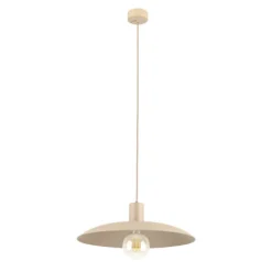 Lampadari Cucina-Selezionato da Mazzolaluce Lampadario piatto a sospensione 41 cm di metallo sabbia per cucina