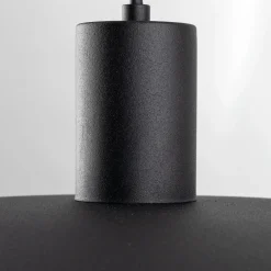 Lampadari Cucina-Selezionato da Mazzolaluce Lampadario piatto a sospensione nero 41 cm per cucina moderna