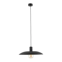 Lampadari Cucina-Selezionato da Mazzolaluce Lampadario piatto a sospensione nero 41 cm per cucina moderna
