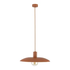 Lampadari Cucina-Selezionato da Mazzolaluce Lampadario piatto 41 cm a sospensione rosso mattone per cucina