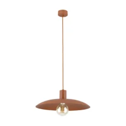 Lampadari Cucina-Selezionato da Mazzolaluce Lampadario piatto 41 cm a sospensione rosso mattone per cucina