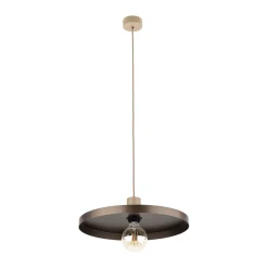 Lampadari Cucina-Selezionato da Mazzolaluce Lampadario piatto 40 cm sabbia marrone per tavolo da pranzo