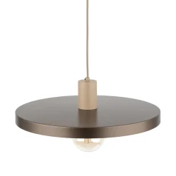 Lampadari Cucina-Selezionato da Mazzolaluce Lampadario piatto 40 cm sabbia marrone per tavolo da pranzo