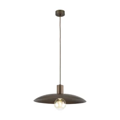 Lampadari Cucina-Selezionato da Mazzolaluce Lampadario piatto di metallo 41 cm marrone per cucina moderna