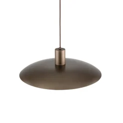 Lampadari Cucina-Selezionato da Mazzolaluce Lampadario piatto di metallo 41 cm marrone per cucina moderna