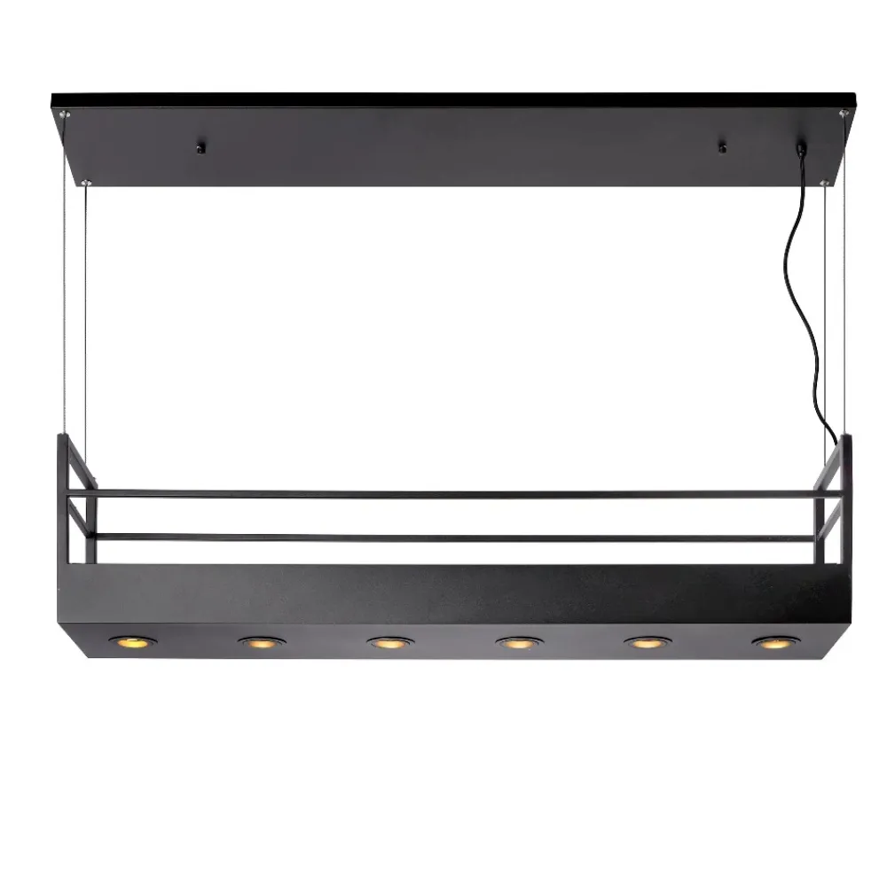 Lampadari Cucina-Selezionato da Mazzolaluce Lampadario porta oggetti a sospensione per isola cucina nero
