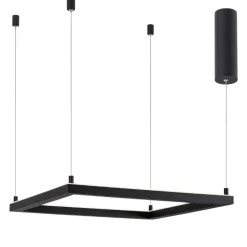 Lampadari Moderni-Selezionato da Mazzolaluce Lampadario quadrato 50cm moderno nero led 3000k dimmerabile