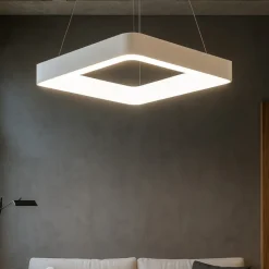 Lampadari Moderni-Vivida International Lampadario quadrato moderno bianco led 50w 3000k 4000k vivida inner