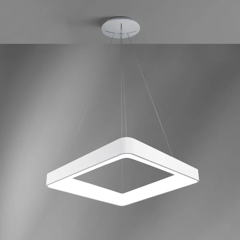 Lampadari Moderni-Vivida International Lampadario quadrato moderno bianco led 50w 3000k 4000k vivida inner