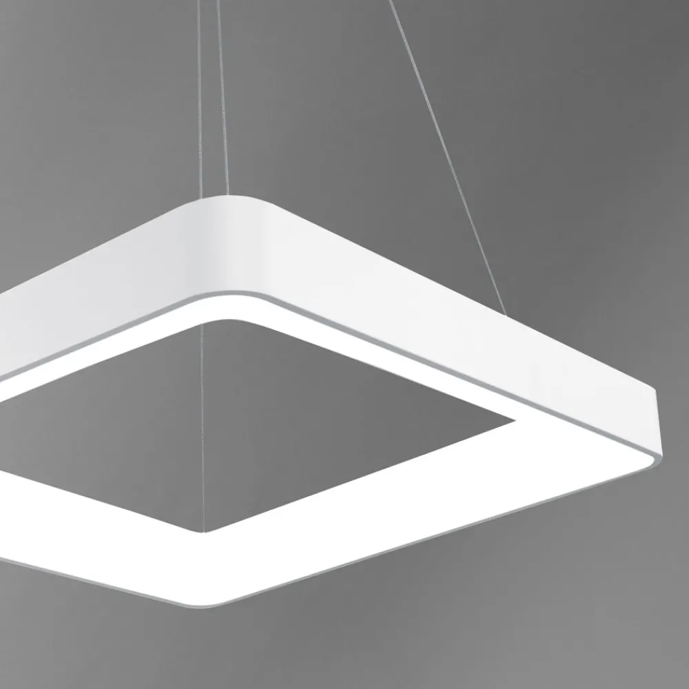 Lampadari Moderni-Vivida International Lampadario quadrato moderno bianco led 50w 3000k 4000k vivida inner