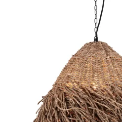 Lampadario Camera Da Letto-Selezionato da Mazzolaluce Lampadario rattan cupola alga marina