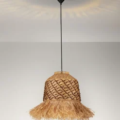 Lampadari Moderni-Selezionato da Mazzolaluce Lampadario rattan giacinto d'acqua intrecciato rafia corda