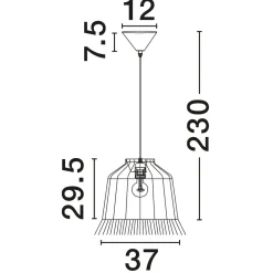 Lampadari Moderni-Selezionato da Mazzolaluce Lampadario rattan giacinto d'acqua intrecciato rafia corda