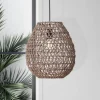 Lampadari Moderni-Selezionato da Mazzolaluce Lampadario rattan marrone e corda di carta filo in tessuto