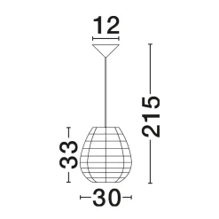 Lampadari Moderni-Selezionato da Mazzolaluce Lampadario rattan marrone e corda di carta filo in tessuto
