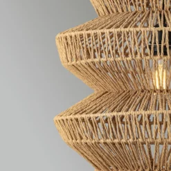 Lampadari Moderni-Selezionato da Mazzolaluce Lampadario rattan naturale intrecciato 40 cm
