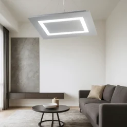 Lampadari Moderni-Top Light Lampadario rettangolare grigio moderno toplight carpet