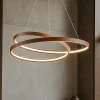 Lampadari Moderni-Perenz Illuminazione Lampadario ritmo perenz led 55w cct cannella per soggiorno moderno