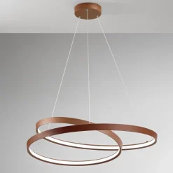 Lampadari Moderni-Perenz Illuminazione Lampadario ritmo perenz led 55w cct cannella per soggiorno moderno
