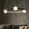 Lampadari Moderni-Selezionato da Mazzolaluce Lampadario rotondo nero per soggiorno moderno led 3000k dimmerabile