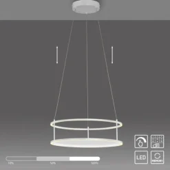 Lampadari Cucina-Selezionato da Mazzolaluce Lampadario rotondo porta oggetti bianco doppia luce led 3000k dimmerabile