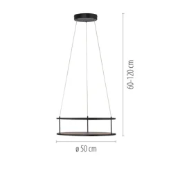 Lampadari Cucina-Selezionato da Mazzolaluce Lampadario rotondo porta oggetti bianco doppia luce led 3000k dimmerabile