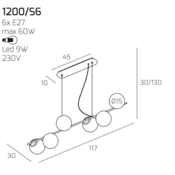Lampadari Moderni-Top Light Lampadario sabbia per soggiorno moderno boomerang