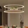 Lampadari Moderni-Selezionato da Mazzolaluce Lampadario sabbia rotondo moderno doppia luce led 3000k porta oggetti