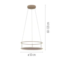 Lampadari Moderni-Selezionato da Mazzolaluce Lampadario sabbia rotondo moderno doppia luce led 3000k porta oggetti