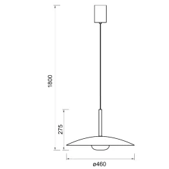 Lampadari Cucina-Selezionato da Mazzolaluce Lampadario saliscendi disco oro led 3000k per sala da pranzo cucina