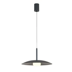 Lampadari Cucina-Selezionato da Mazzolaluce Lampadario saliscendi per tavolo cucina disco grigio scuro led 3000k