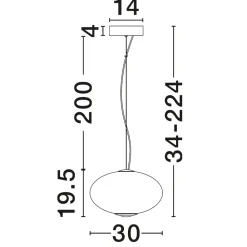 Lampadari Moderni-Selezionato da Mazzolaluce Lampadario sfera a sospensione di vetro verde sfumato led 12 w 3000k dimmerabile