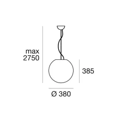 Lampadari Moderni-Linea Light Lampadario sfera bianca oh! p65
