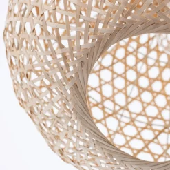 Lampadario Camera Da Letto-Selezionato da Mazzolaluce Lampadario sfera di rattan naturale 40 cm per camera da letto