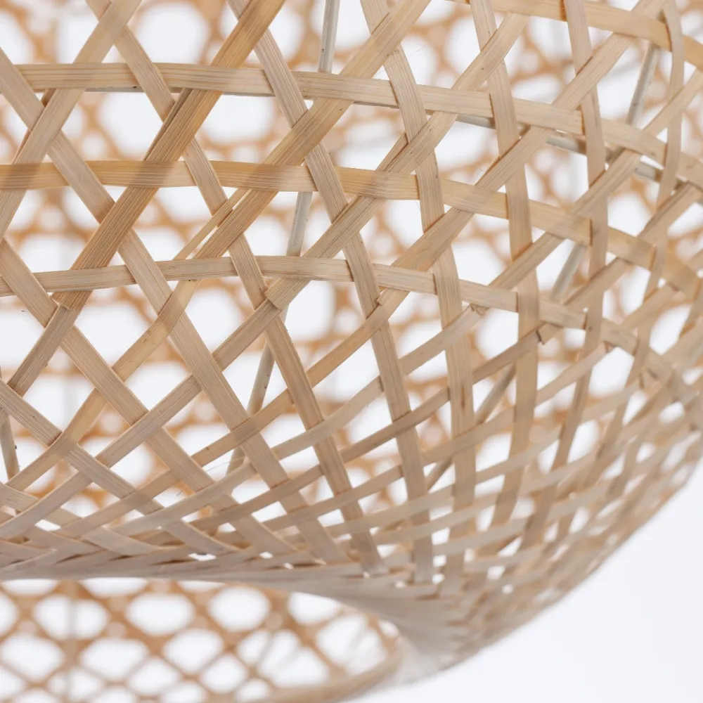 Lampadario Camera Da Letto-Selezionato da Mazzolaluce Lampadario sfera di rattan naturale 40 cm per camera da letto