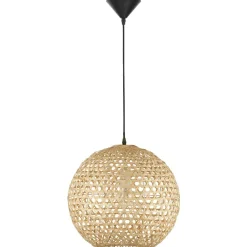 Lampadario Camera Da Letto-Selezionato da Mazzolaluce Lampadario sfera di rattan naturale 40 cm per camera da letto