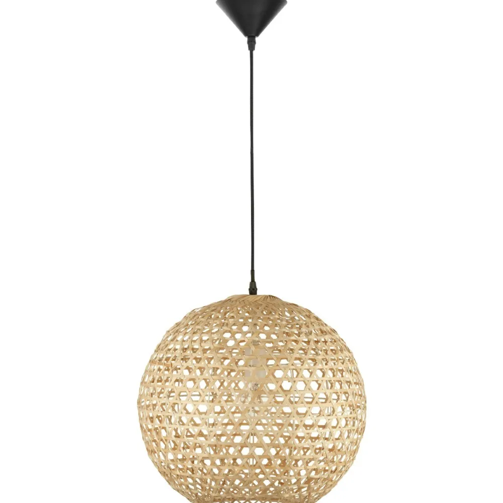 Lampadario Camera Da Letto-Selezionato da Mazzolaluce Lampadario sfera di rattan naturale 40 cm per camera da letto