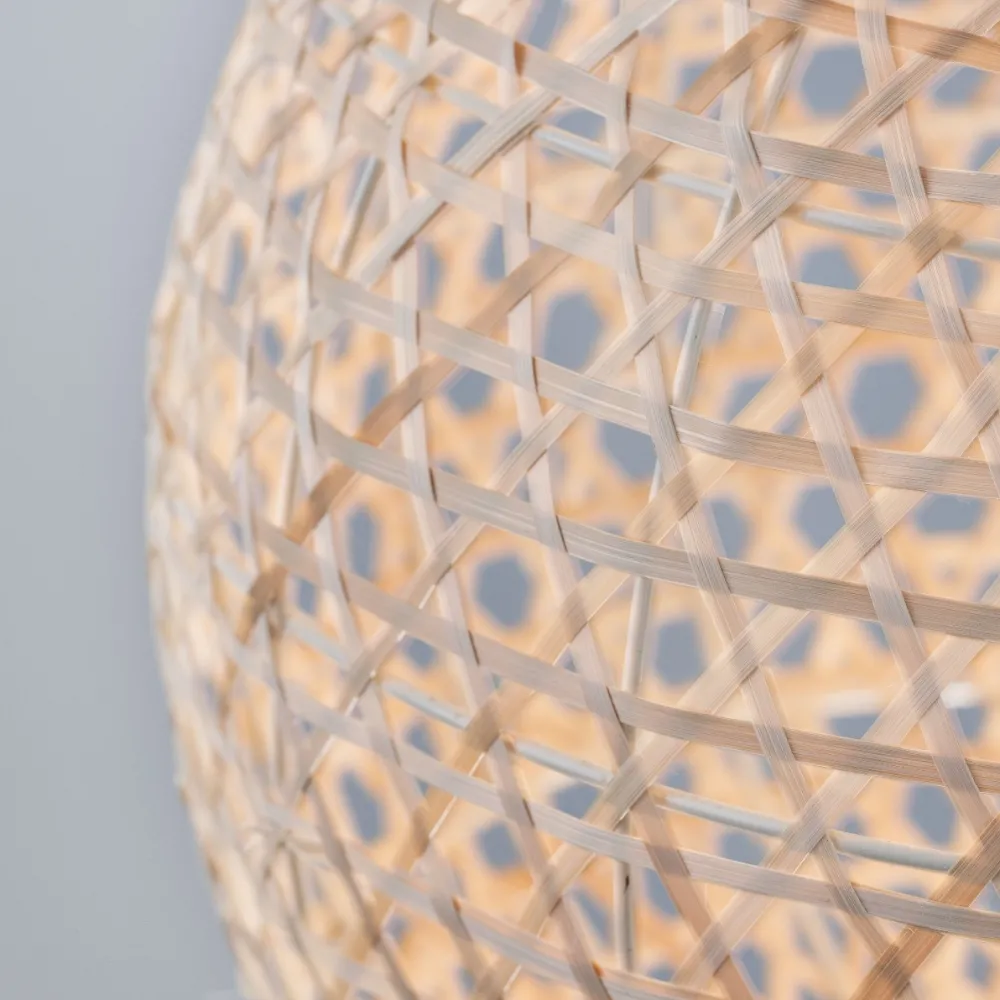 Lampadario Camera Da Letto-Selezionato da Mazzolaluce Lampadario sfera di rattan naturale 40 cm per camera da letto