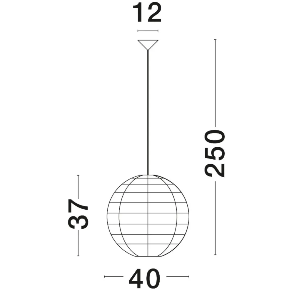 Lampadario Camera Da Letto-Selezionato da Mazzolaluce Lampadario sfera di rattan naturale 40 cm per camera da letto