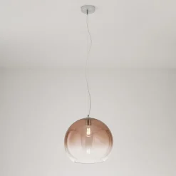 Lampadari Moderni-Perenz Illuminazione Lampadario sfera di vetro 35cm marrone sfumato perenz planet
