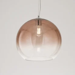 Lampadari Moderni-Perenz Illuminazione Lampadario sfera di vetro 35cm marrone sfumato perenz planet
