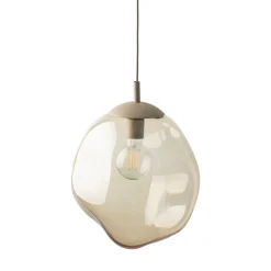 Lampade A Sospensione-Selezionato da Mazzolaluce lampadario sfera di vetro cognac trasparente a sospensione design moderno