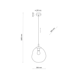 Lampade A Sospensione-Selezionato da Mazzolaluce lampadario sfera di vetro cognac trasparente a sospensione design moderno