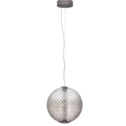 Lampadari Moderni-Selezionato da Mazzolaluce Lampadario sfera di vetro marrone sfumato trasparente led 20w 3000k dimmerabile