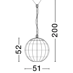 Lampadari Moderni-Selezionato da Mazzolaluce Lampadario sfera in rattan e giacinto essiccato per soggiorno