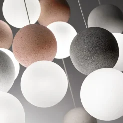 Lampadari Moderni-Gea Luce Lampadario sfera 10 luci di cemento moderno
