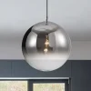 Lampadari Moderni-Selezionato da Mazzolaluce Lampadario sfera pendente di vetro cromo 40 cm