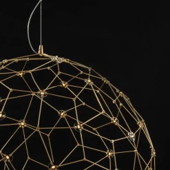 Lampadari Moderni-Selezionato da Mazzolaluce Lampadario sfera sole 80 cm oro led 21w 3000k moderno